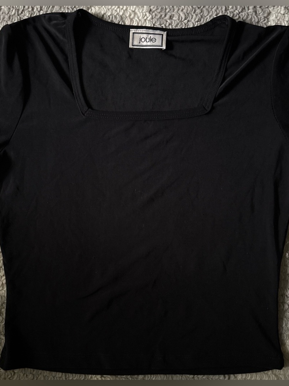 Joules Black Square Neck Short Sleeve Tee